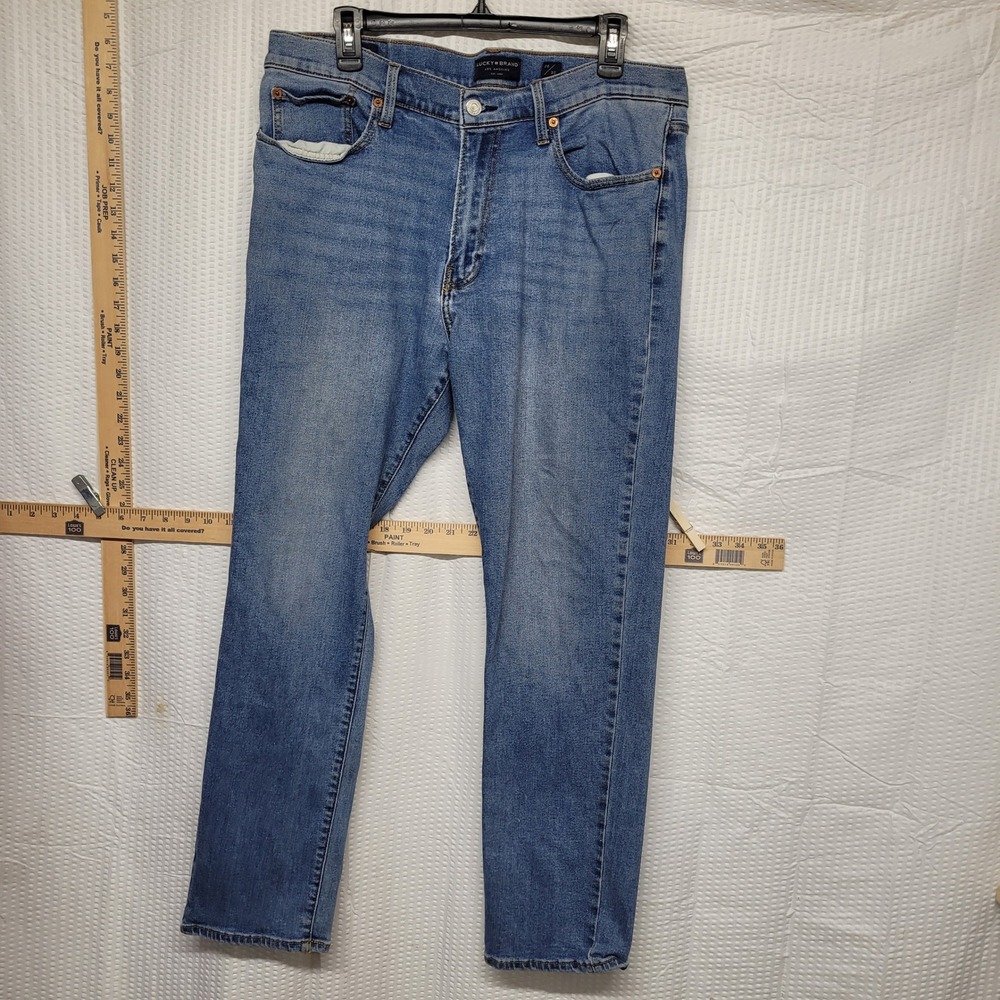 Lucky Brand 223 Straight Leg Mens Jeans 36x30 Blue Medium Wash Denim Classic Fit